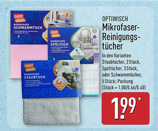 OPTIWISCH Mikrofasertücher in verschiedenen Varianten