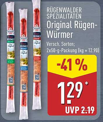 Original Rügen-Würmer - Rügenwalder Spezialitäten