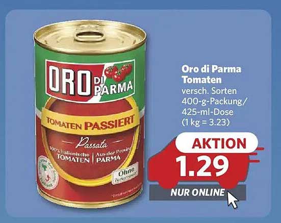Oro di Parma Tomaten - Passata 400-g-Packung