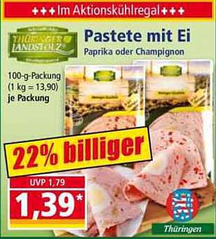 Pastete mit Ei - Paprika oder Champignon