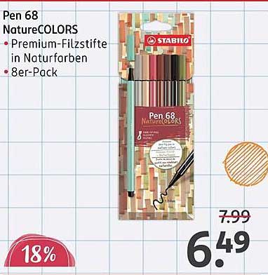 Pen 68 NatureCOLORS - Premium-Filzstifte in Naturfarben (8er-Pack)
