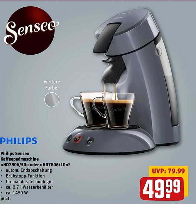 Philips Senseo Kaffepadmaschine HD7806/50