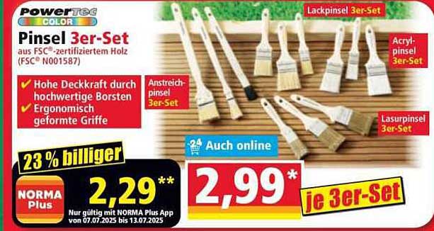 Pinselsatz 3er-Set von PowerTec Color