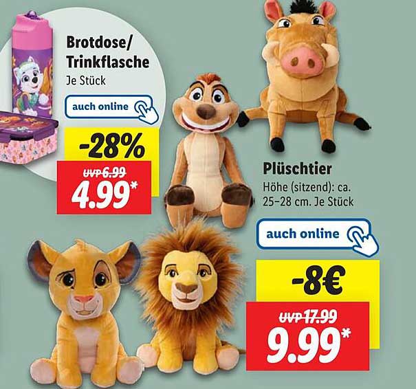 Plüschtiere aus dem Disney-Universum - jetzt im Angebot!