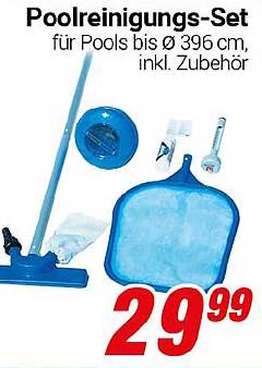 Poolreinigungs-Set für Pools bis Ø 396 cm, inkl. Zubehör