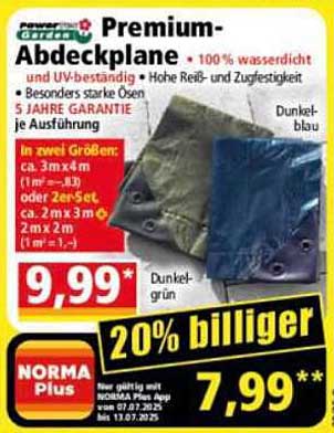 Premium-Abdeckplane - 100% wasserdicht und UV-beständig