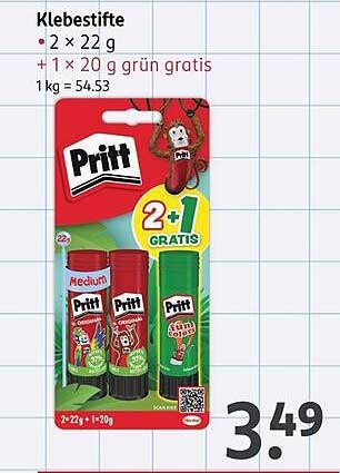 Pritt Klebestifte 2+1 Gratis Angebot