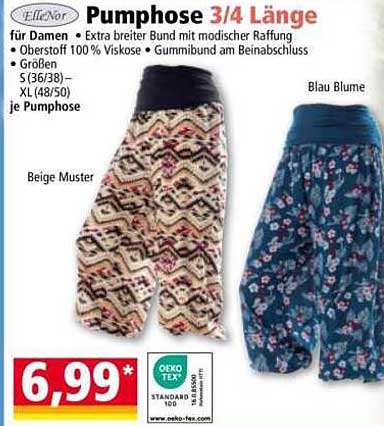 Pump Hose 3/4 Länge für Damen