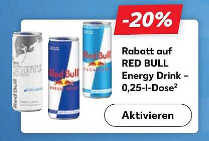 Rabatt auf RED BULL Energy Drink – 0,25-l-Dose