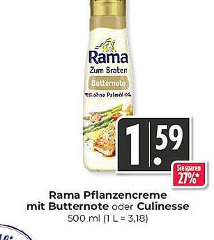 Rama Pflanzencreme mit Butternote oder Culinesse 500 ml