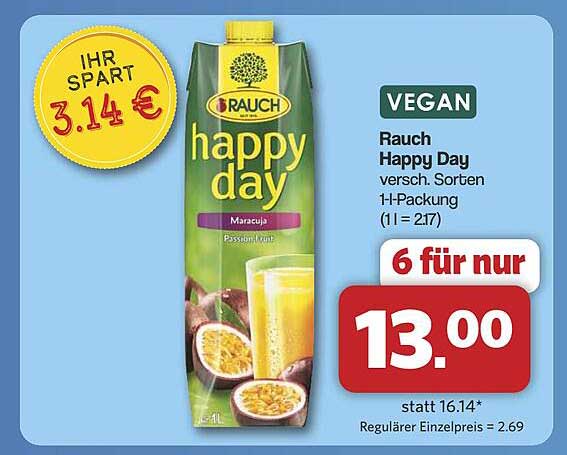 Rauch Happy Day - Maracuja 6 für 13,00 €