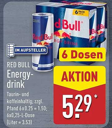 RED BULL Energy-Drink 6 Dosen