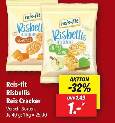 Reis-fit Risbellis Reis Cracker - Verschiedene Sorten
