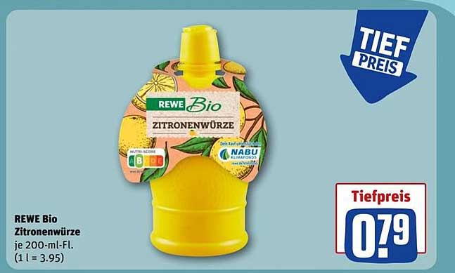 REWE Bio Zitronenwürze je 200-ml-FL.