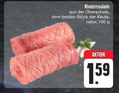 Rinderroulade aus der Oberschale, dem besten Stück der Keule, natur, 100 g