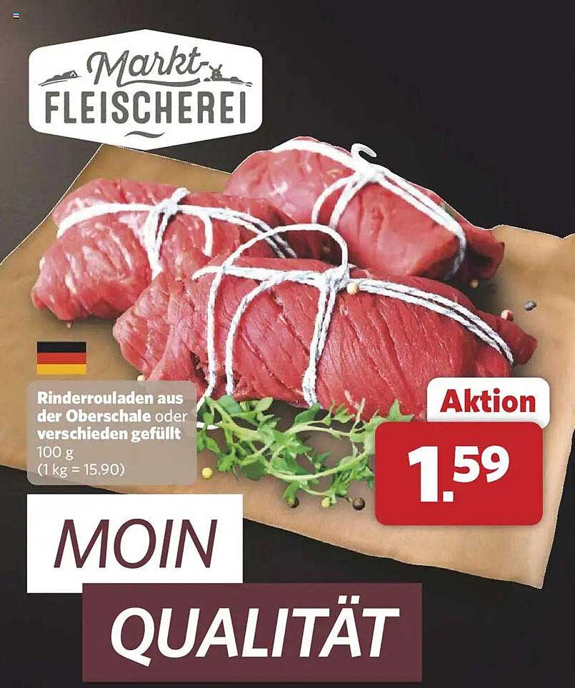Rinderrouladen aus der Oberschale oder verschiedenen gefüllt