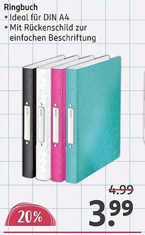 Ringbuch für DIN A4 - Ideal für Organisation und Beschriftung