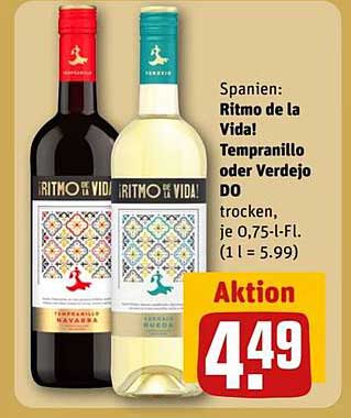 Ritmo de la Vida! Tempranillo oder Verdejo DO - trocken