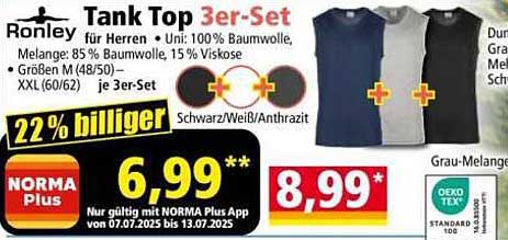 Ronley Tank Top 3er-Set für Herren