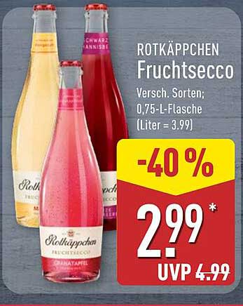ROT Käppchen Fruchtsecco - 40% Rabatt auf verschiedene Sorten