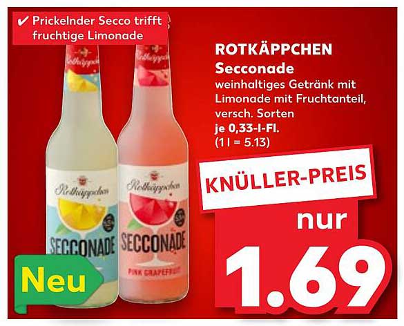 ROT Käppchen Secconade – fruchtiger Genuss für jeden Anlass