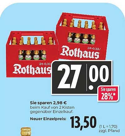 Rothaus Bier – 2 Kisten für nur 27,00 €