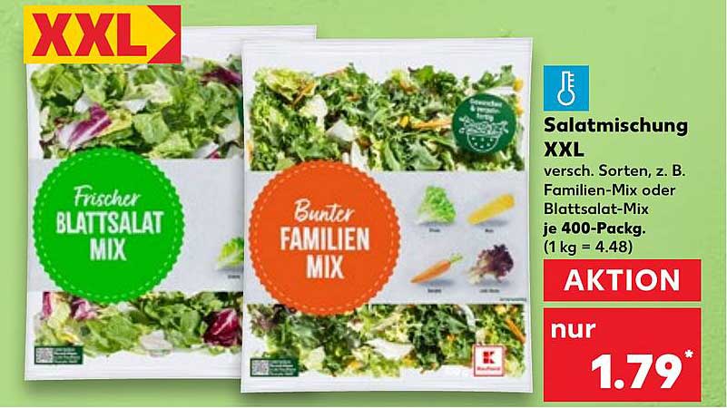 Salatmischung XXL - Frischer Blattsalat Mix oder Bunter Familien Mix für nur 1,79 €