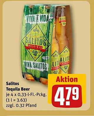 Salitos Tequila Beer 4 x 0,33-Liter-Packung