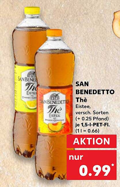 SAN BENEDETTO Thè Eistee, verschiedene Sorten