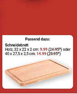 Schneidebrett aus Holz 32 x 22 x 2 cm