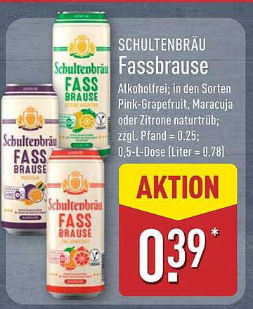 Schultenbräu Fassbrause - Alkoholfrei in drei erfrischenden Sorten