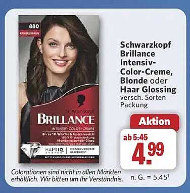 Schwarzkopf Brilliance Intensiv-Color-Creme, Blonde oder Haar Glossing