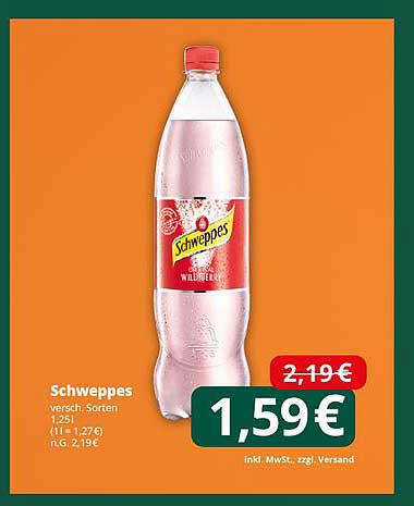 Schweppes verschiedene Sorten 1,25l