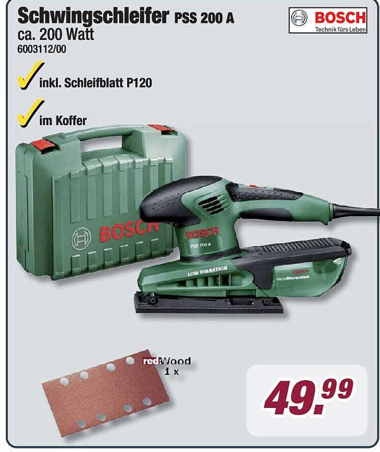 Schwingschleifer PSS 200 A ca. 200 Watt