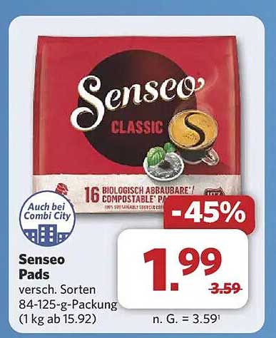 Senseo Pads, verschiedene Sorten 84-125-g-Packung