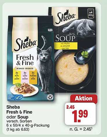 Sheba Fresh & Fine oder Soup, 6 x 50/4 x 40-g-Packung