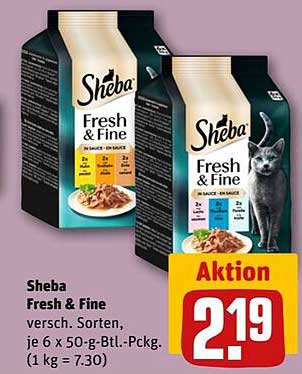 Sheba Fresh & Fine, verschiedene Sorten, je 6 x 50-g-Btl.-Pckg.