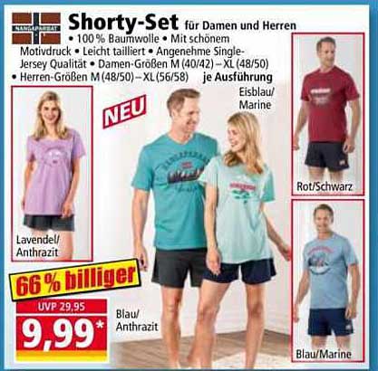 Shorty-Set für Damen und Herren