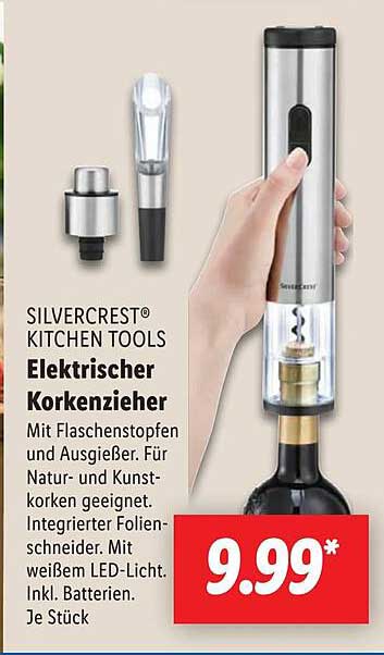 SILVERCREST® Elektrischer Korkenzieher