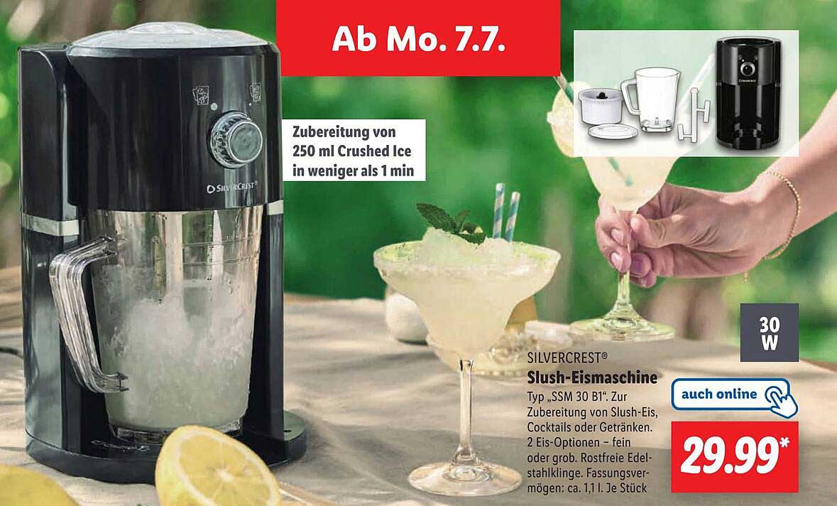 SILVERCREST® Slush-Eismaschine Typ SSM 30 B1