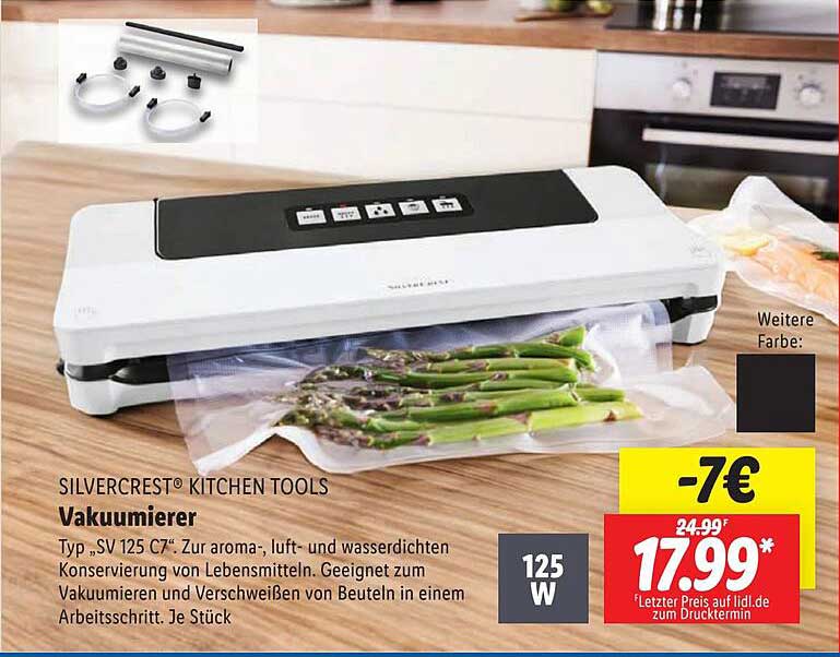 SILVERCREST® Vakuumierer Typ „SV 125 C7“