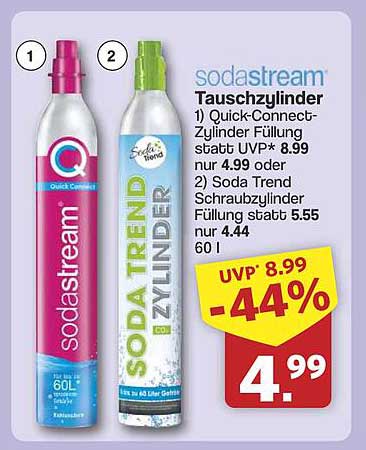 SodaStream Tauschzylinder - Quick-Connect und Soda Trend