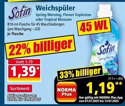 Sofin Weichspüler - Spring Morning & Flower Explosion oder Tropical Blossom