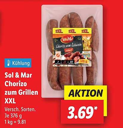 Sol & Mar Chorizo zum Grillen XXL