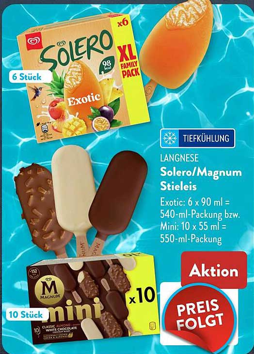 Solero / Magnum Stieleis 6 Stück oder 10 Stück