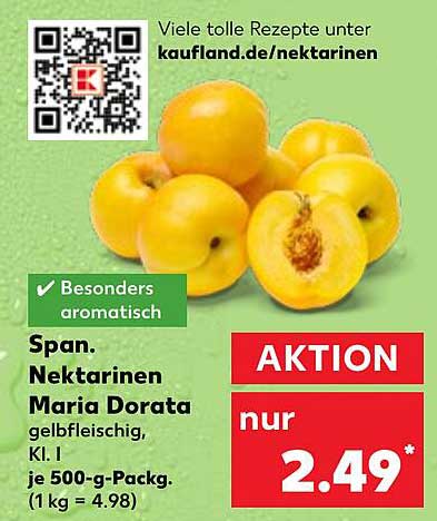 Span. Nektarinen Maria Dorata - 500 g Packung zu nur 2,49 €