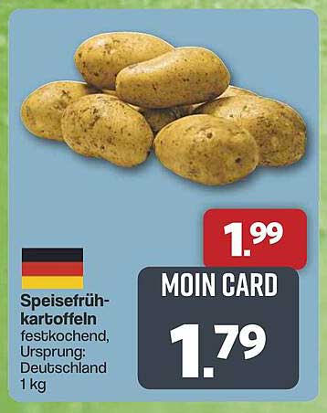 Speisefrühkartoffeln - festkochend, Ursprung: Deutschland