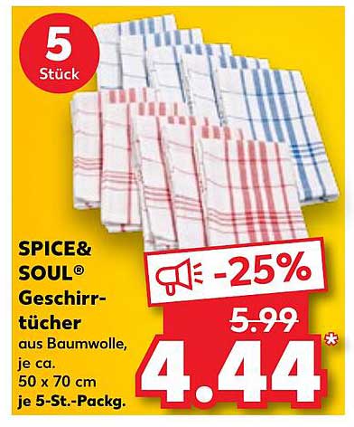 SPICE&SOUL® Geschirrtücher, 5 Stück