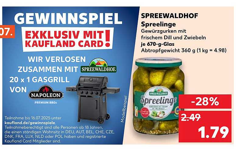 SPREEWALDHOF Spreelinge Gewürzgurken mit frischem Dill und Zwiebeln