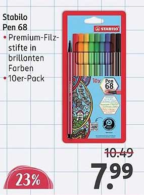 Stabilo Pen 68 - Premium-Filzstifte in brillanten Farben, 10er-Pack